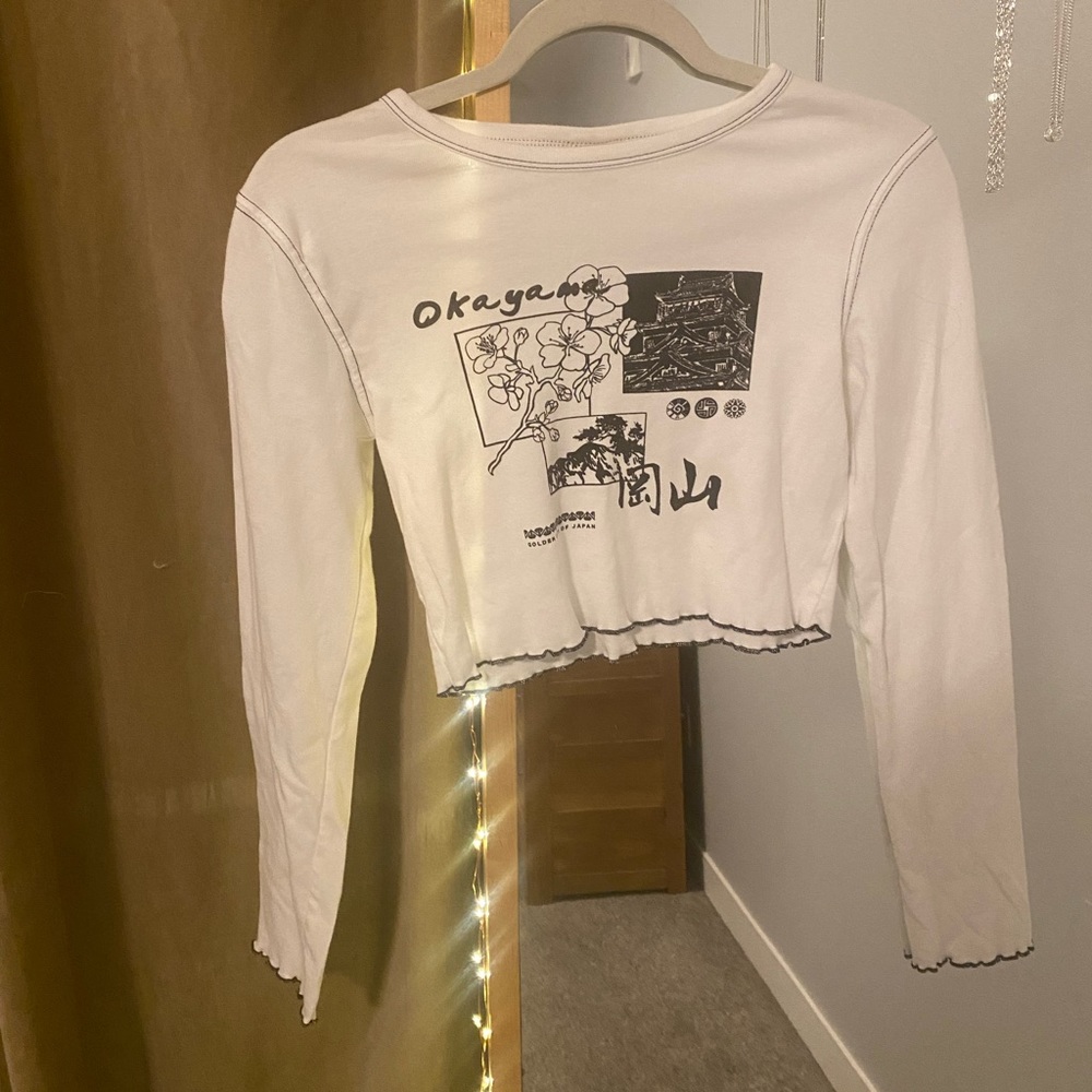 Urban Outfitters Okayama Cropped Long Sleeve Tee